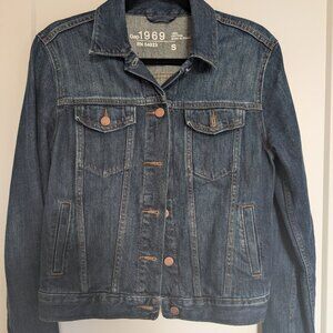 Gap 1969 Denim Jacket Size Small Medium Dark Wash